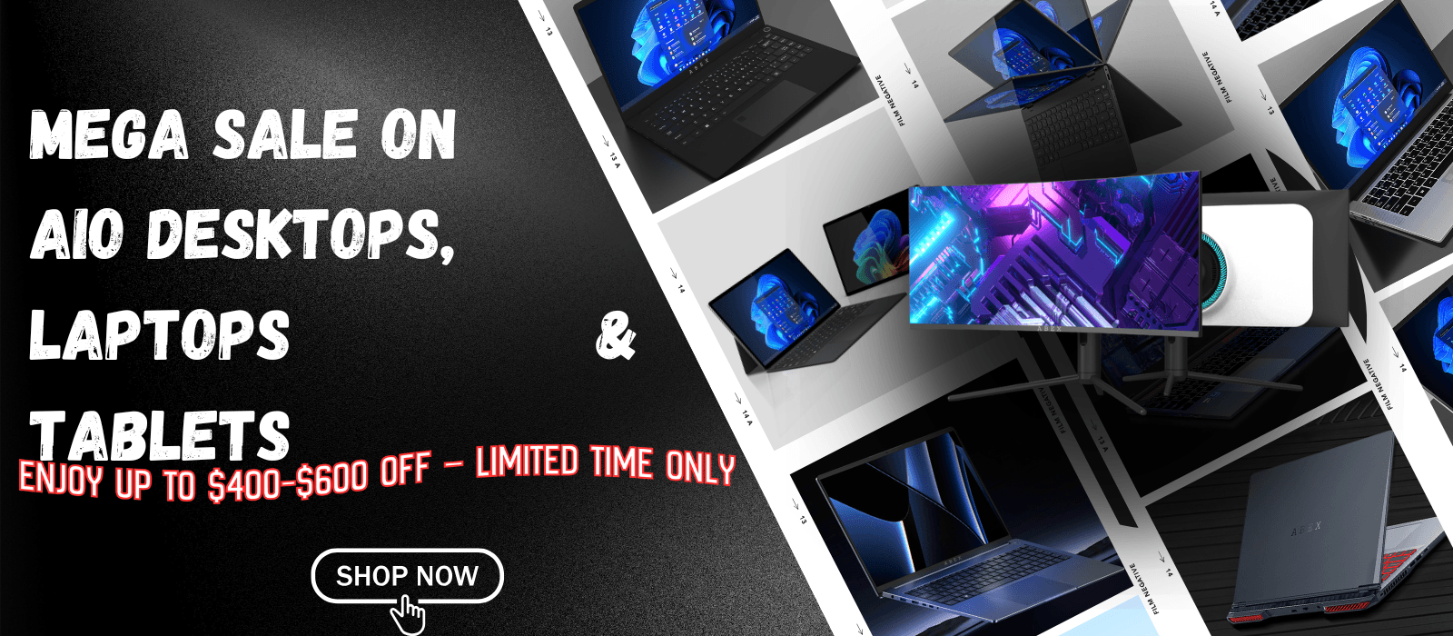 website banner laptop