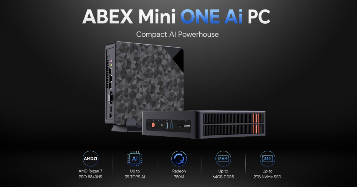ABEX Mini ONE AI Desktop PC | AMD Ryzen 7 Pro | 32GB RAM