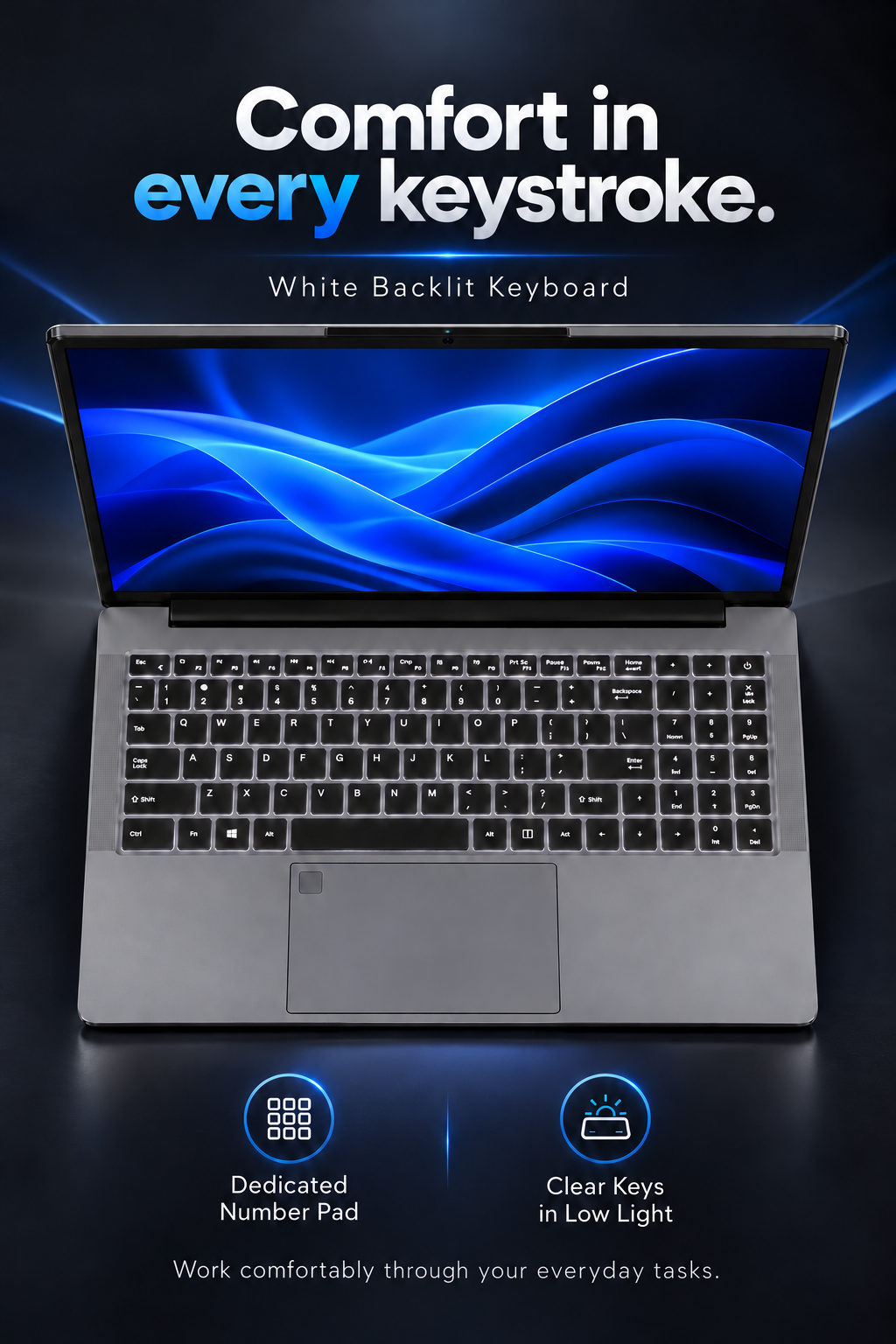 ABEX ONYX 15N | Intel Core Processor | Lightweight Laptop