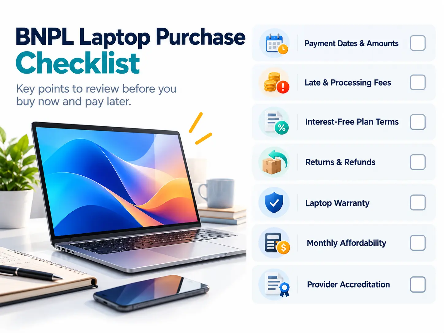 BNPL Laptop Purchase Checklist